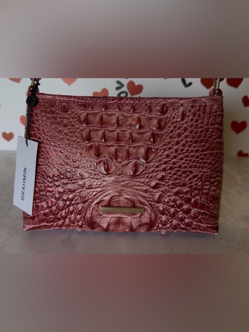 Brahmin Lorelei Pink assorted NWT Rich Beautiful Rose color  - HTF PRICE FIRM - Picture 3 of 11